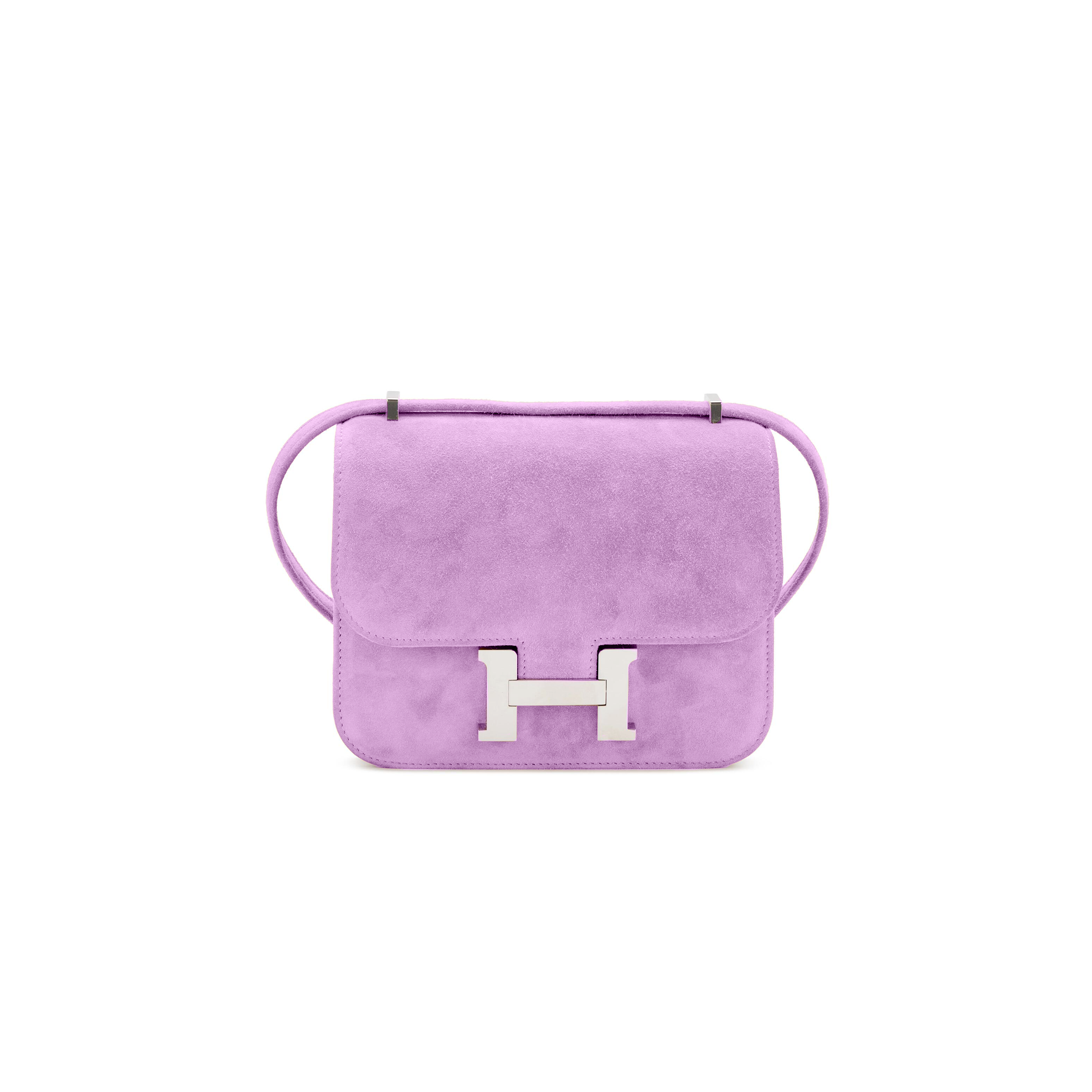 HERMES CONSTANCE 18 SUEDE PALLADIUM HARDWARE (18*15*4cm)